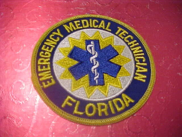 FLORIDA E.M.T.  PATCH SHOULDER SIZE UNUSED 4 INCH
