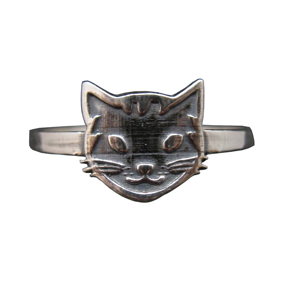 Handmade Sterling Silver Ring Cat Genuine Solid Stamped 925 Empress