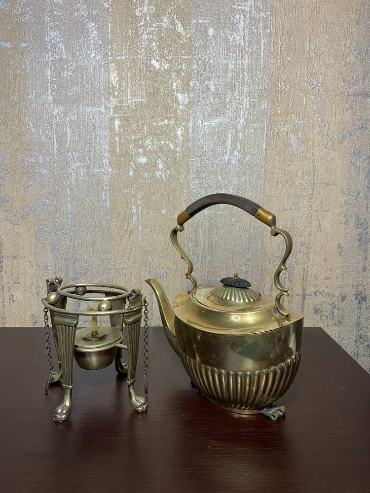 Silverplated Tea Pot on Original Burner