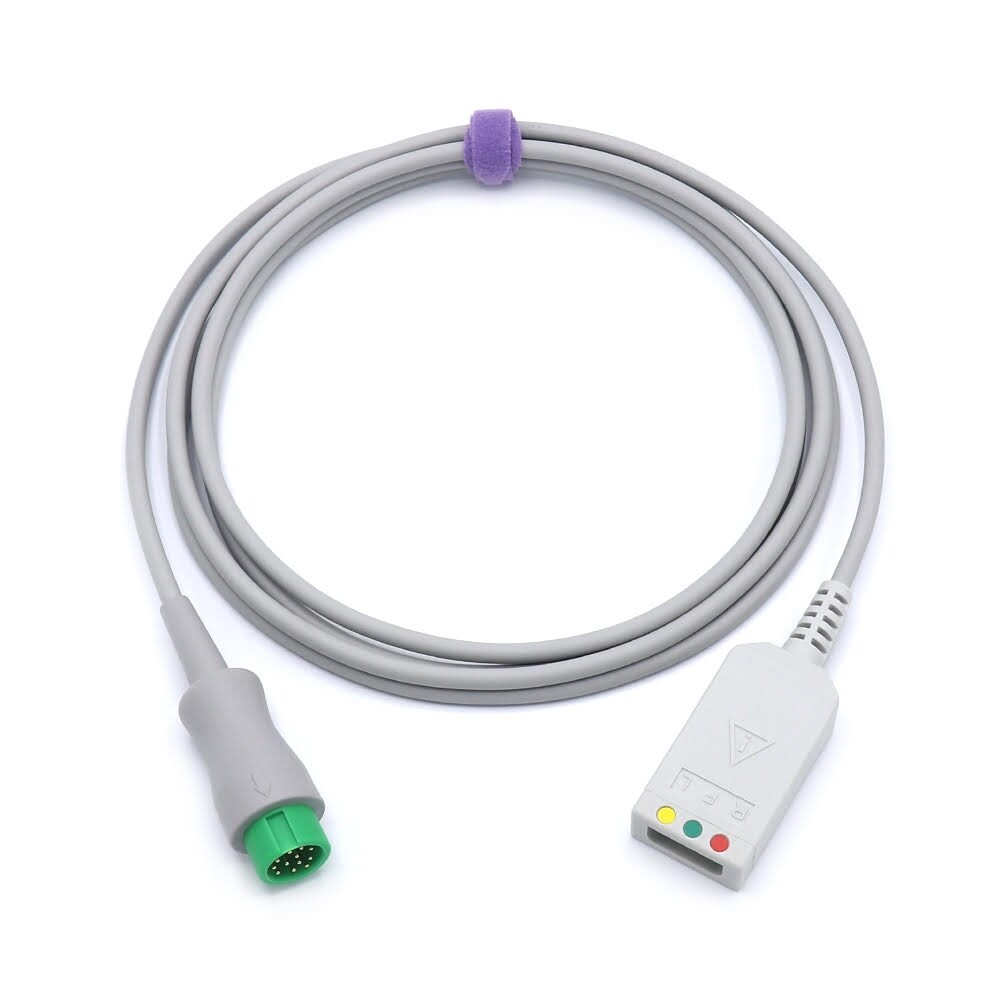 Mindray 00103042720 Compatible ECG Trunk Cable 3 Leads - Same Day Shipping