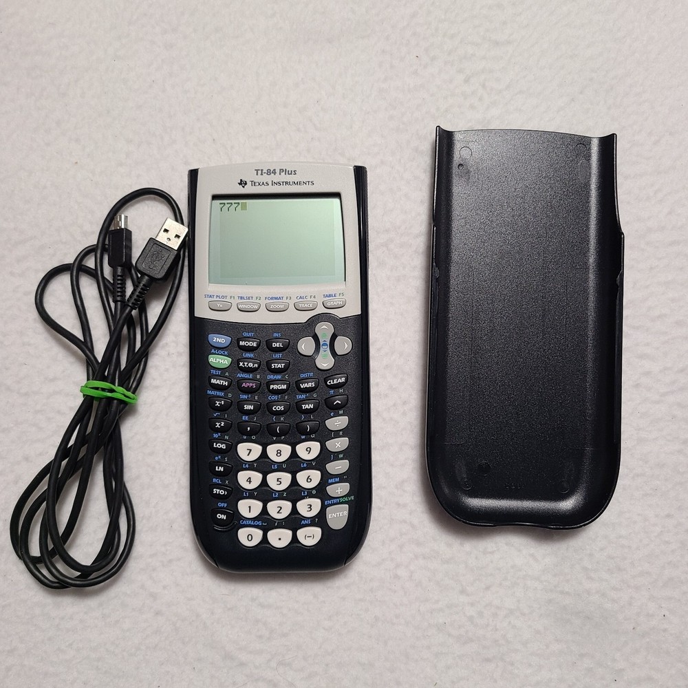 Texas Instruments TI-84 Plus Graphics Calculator /Product CD and USB Cable Black