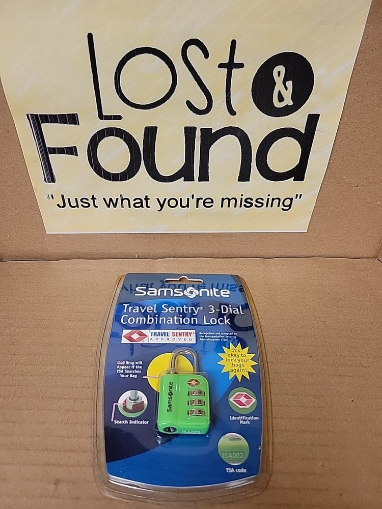 Samsonite 3 Dial Combo Lock Travel Sentry Bright Lime Green