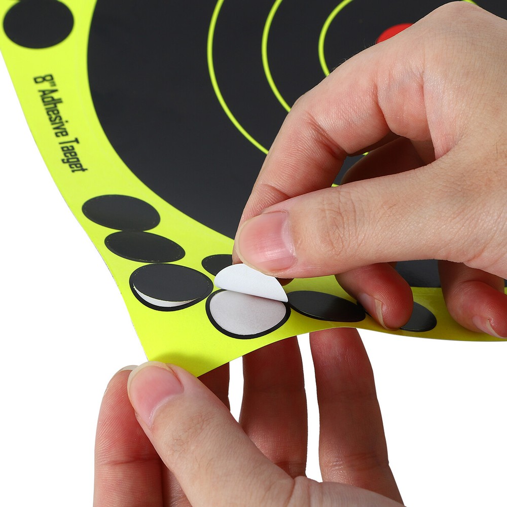 25Pack 8in Shooting Targets Self Adhesive Splatter Paper Reactive Practice Range