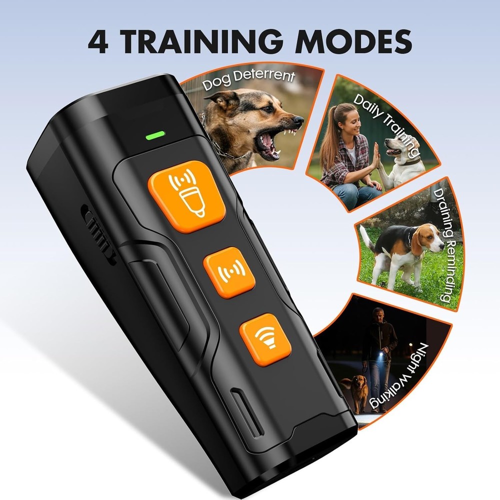 Portable Dog Bark Control Device - Fast Charging, Night Safety & 3X Coverage