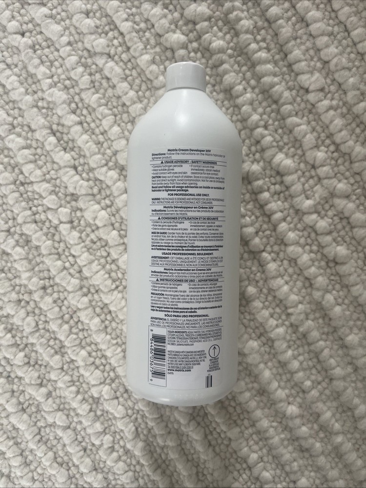 Matrix 20 volume cream developer 32 oz for Socolor Logics Light Reactions