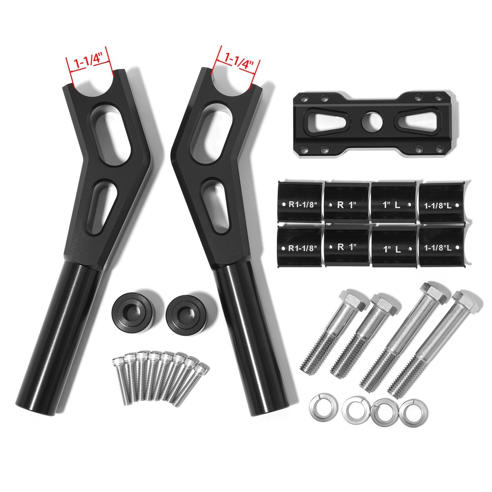 1" 1.25" 1-1/8"Club Style Handlebar Riser 10" 11" Pullback Riser For Harley FLHT