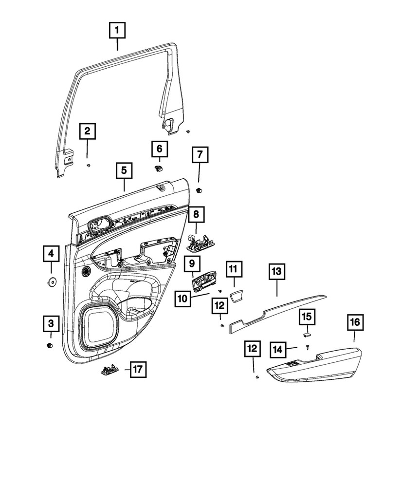 Genuine Mopar Speaker Grille 6NT97PS4AA