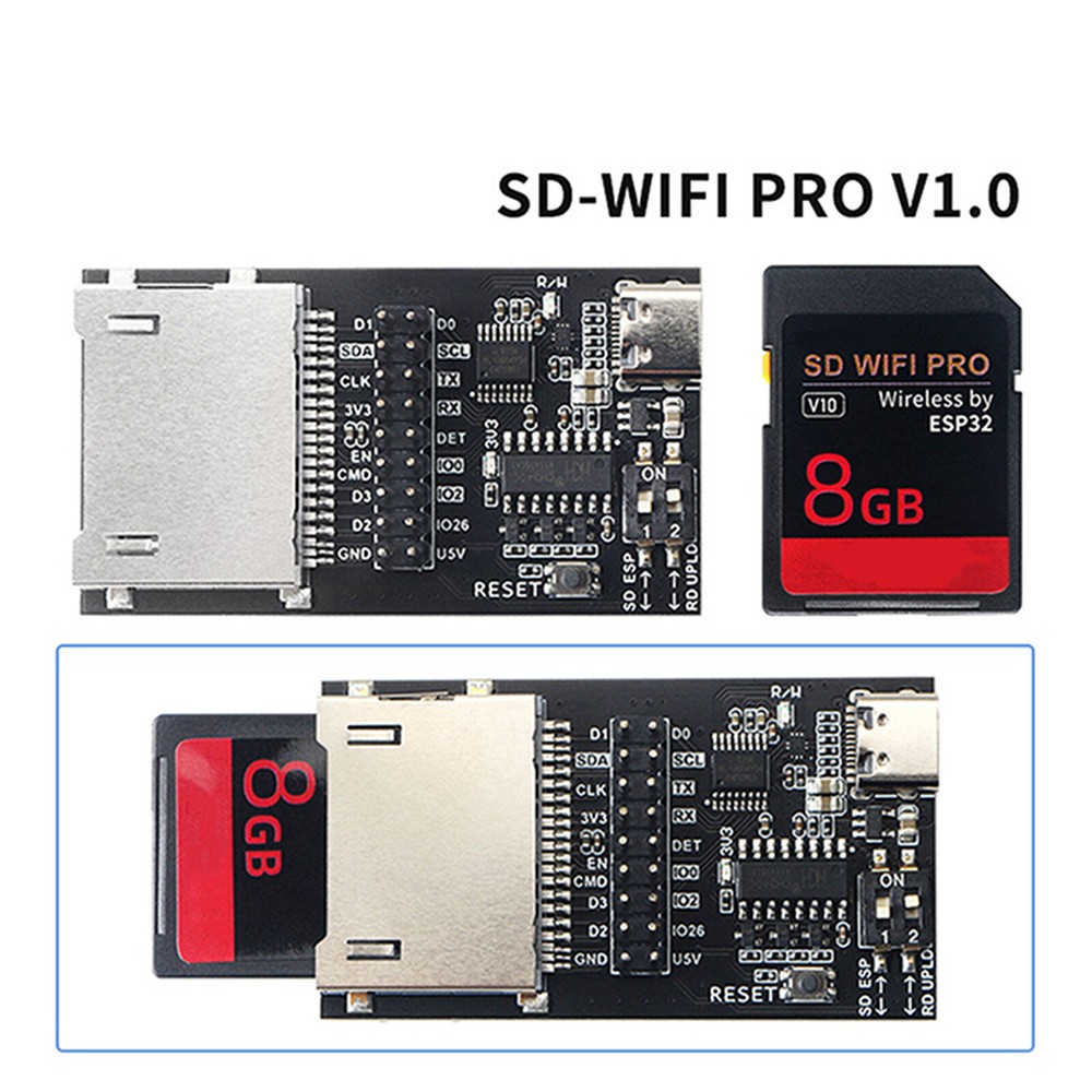 SD WiFi Pro High-speed Wireless Memory Card + 8GB SD Card for 3D Printer