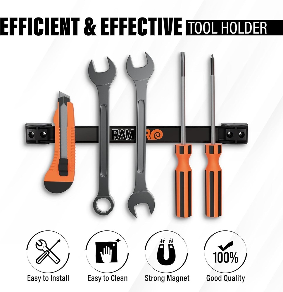 Tool Magnet Bar - Strong & Durable, Mounting Screws Inc.