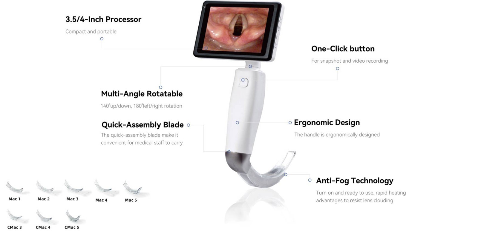 VLD4 Video Laryngoscope - Compare to McGrath 301-000-000