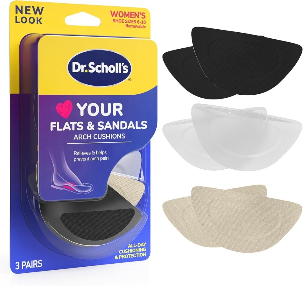 Dr. Scholl’S Stylish Step Hidden Arch Support for Flats, 3 Pairs