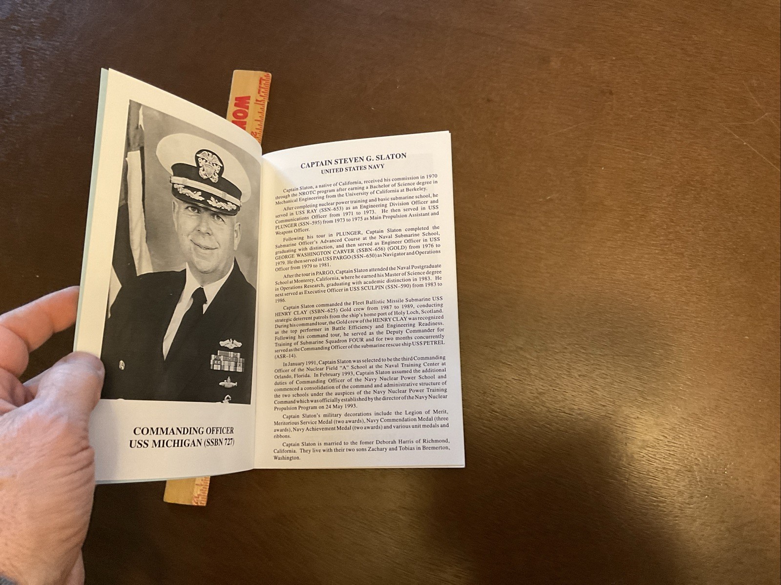 Welcome Aboard USS MICHIGAN SSBN 727 Handout Pamphlet Vintage