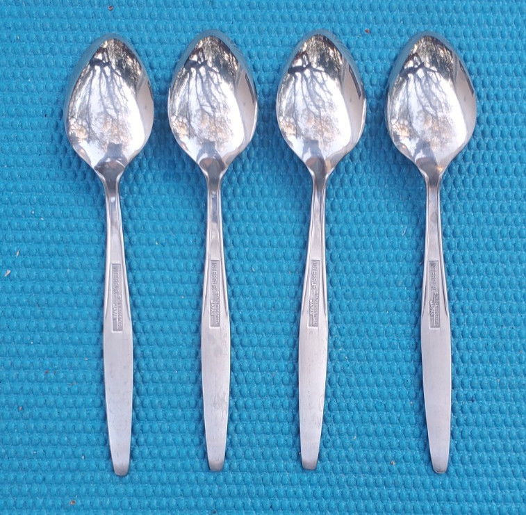 4-Interpur Jardinera Stainless TEASPOONS 6 3/8"