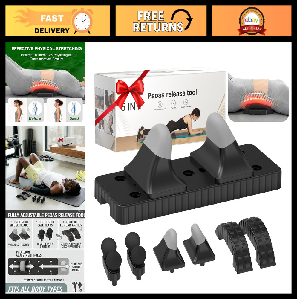 Adjustable Psoas Release Tool - Hip Hook for Myofascial Pain, Back, Hamstrings &