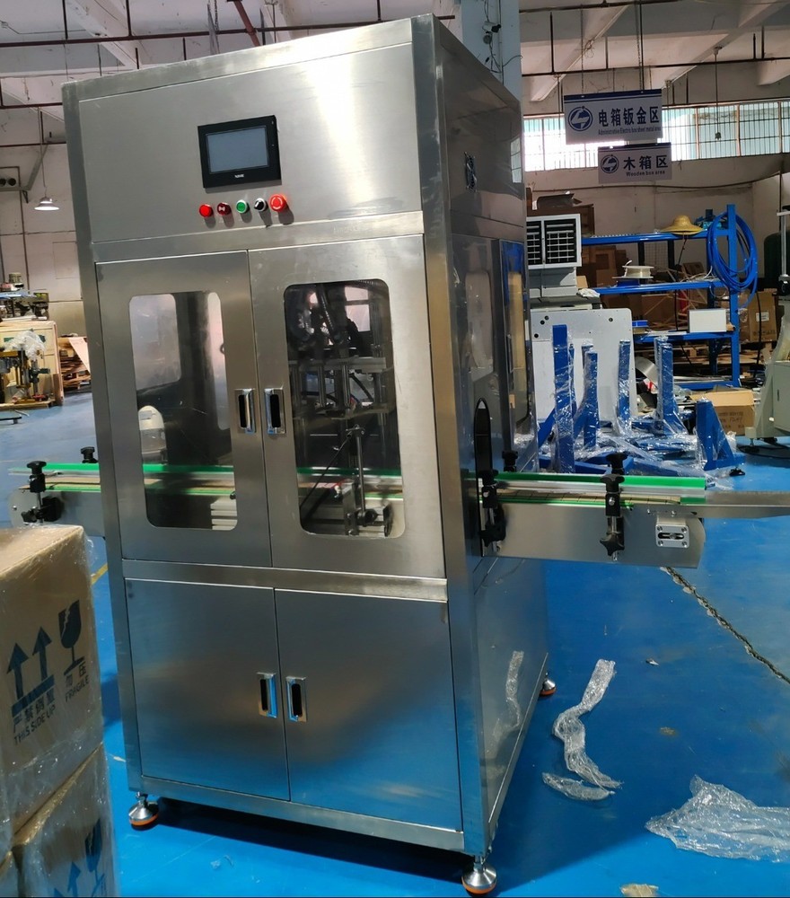 Four Head Automatic Paste/Liquid Filler Machine with Hopper Tank 220v