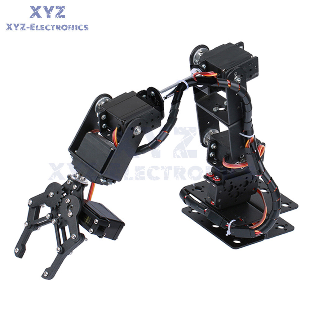 Robotic Arm Kit 6DOF Programming Robot Arm DIY Clamp Claw Kit without Servo