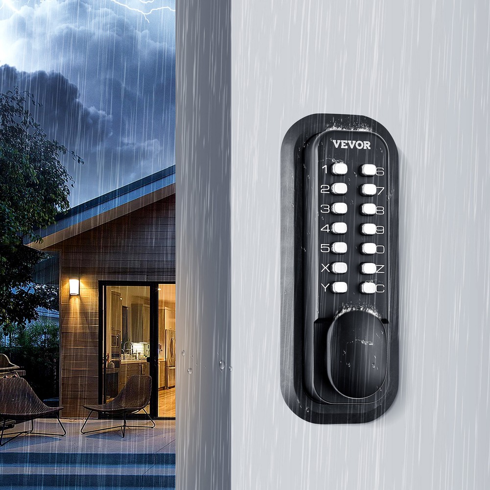 VEVOR Mechanical Keyless Entry Door Lock 14 Digit Keypad Surface-mounted Latch