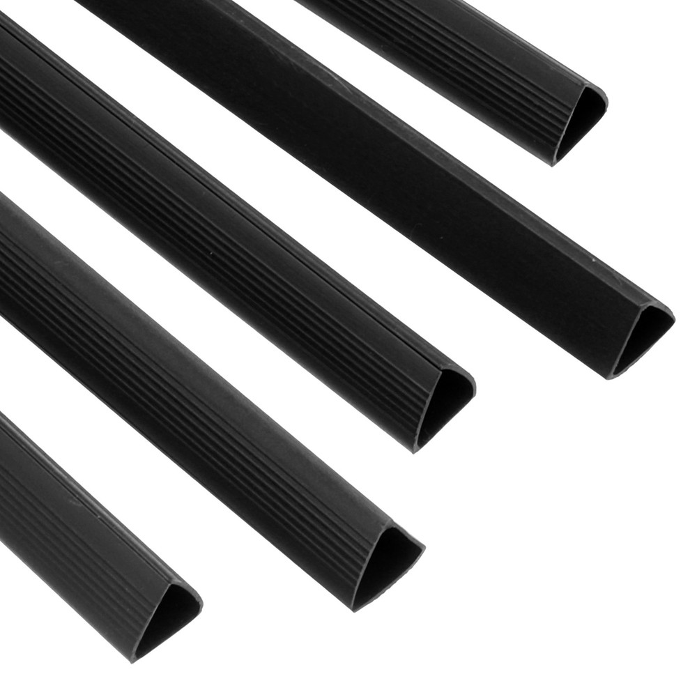 10Pcs Binding Bars, 15mm Binding Bars 120 Sheets Capacity, Black