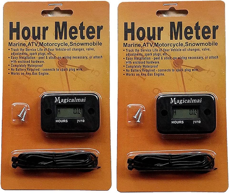 High-Precision Hour Meter for Gas Engines - Waterproof, Shockproof, LCD Readout