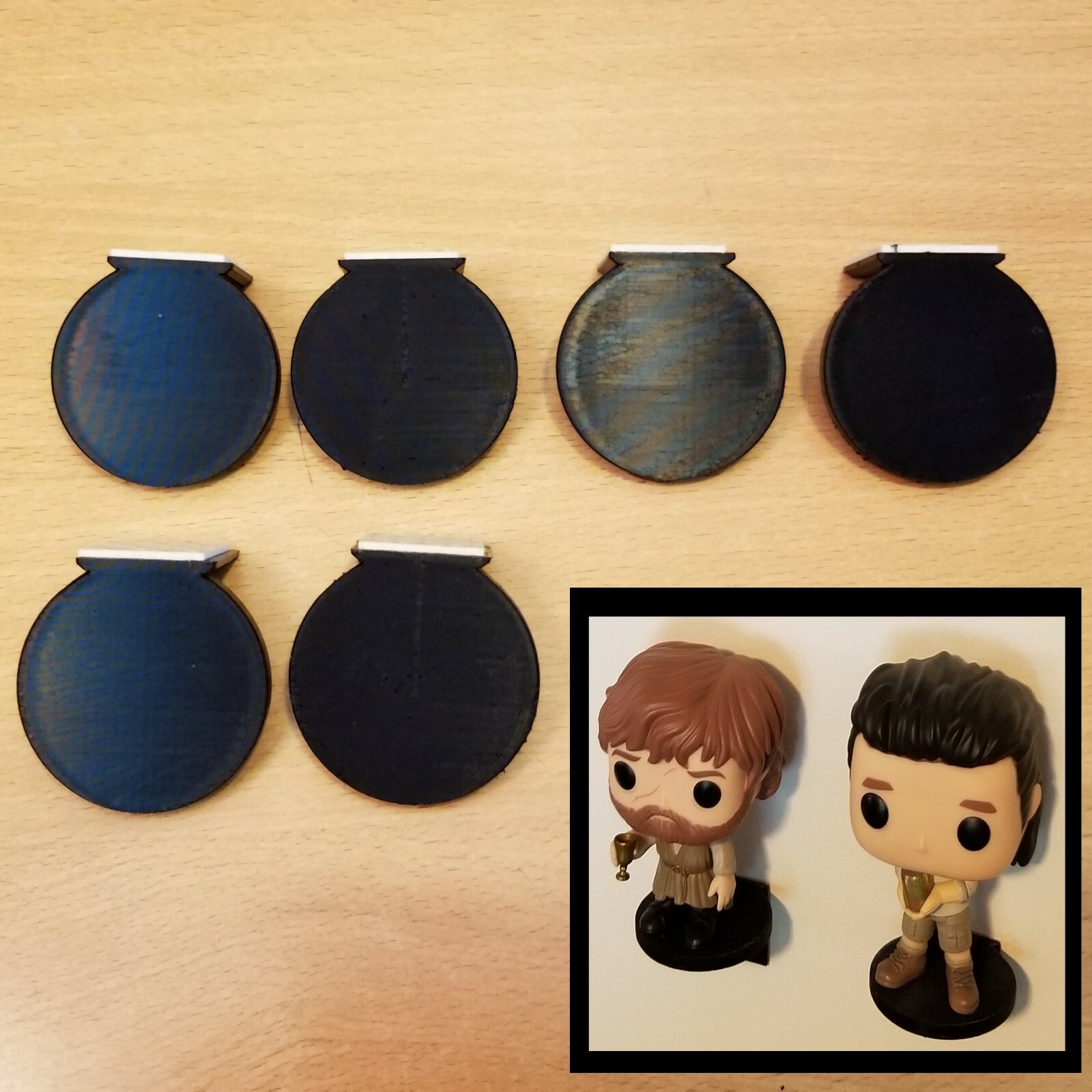 6 Pack Black Small no Nail Adhesive Wall Display shelf for figurine Funko Pops!