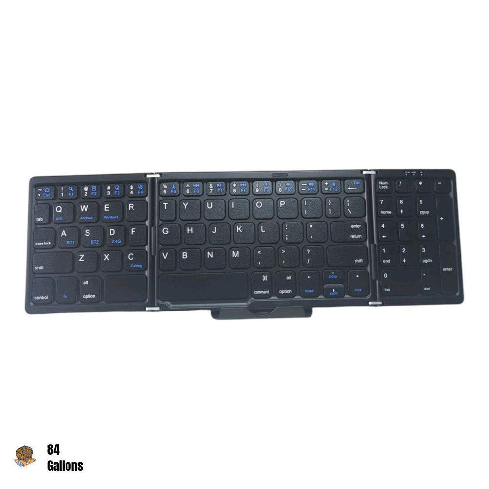 Rechargeable Foldable Keyboard & Mouse Combo with 2.4G Wifi + Bluetooth Connect