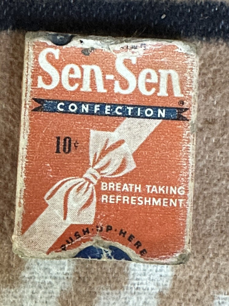 VINTAGE SEN-SEN CONFECTION MINTS PACKAGE OLD  CANDY PACK 10 CENTS EMPTY