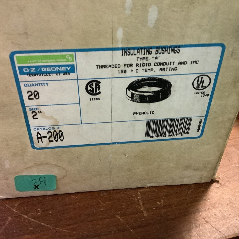 O-Z Gedney A-200 2” 150D Plastic Bushing