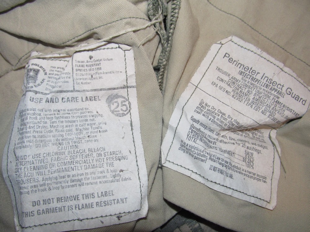 ACU Digital Camo Pants Army Flame Resistant Bug Repellant Medium Short