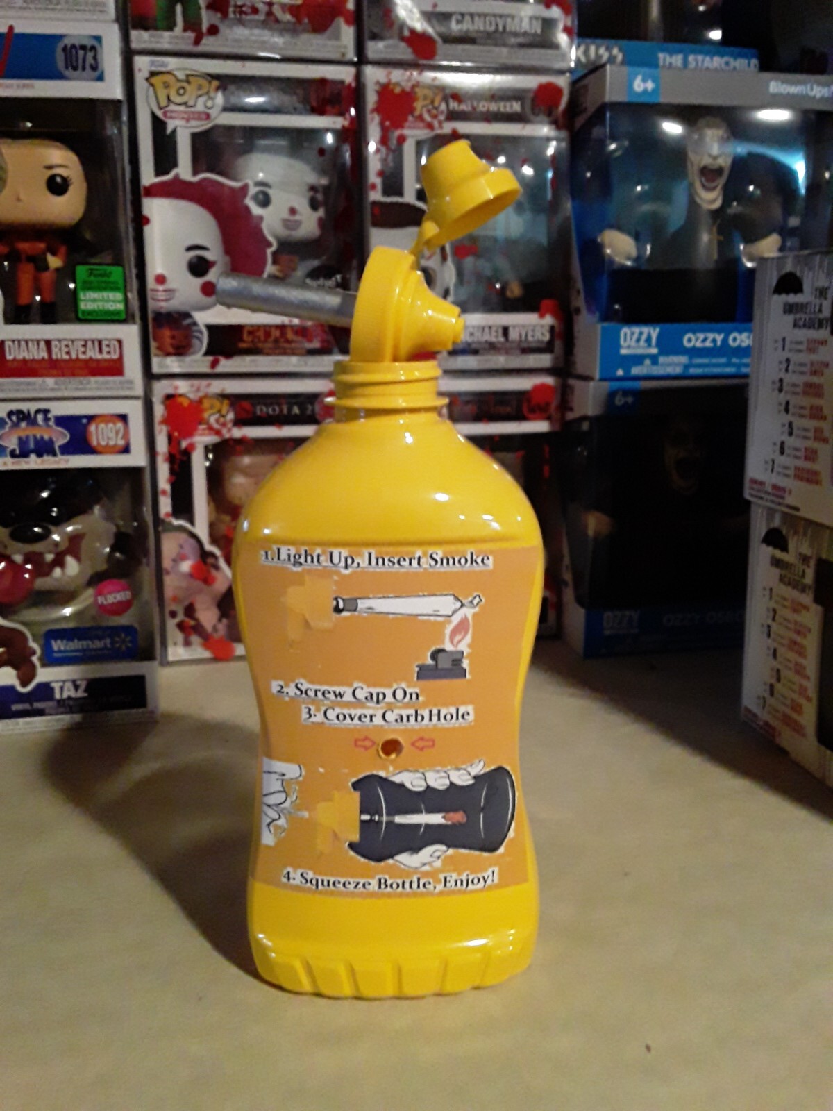 Custom Mustard Power Hitter! Windproof Air Filters. 3/8" Stem for larger smoke!