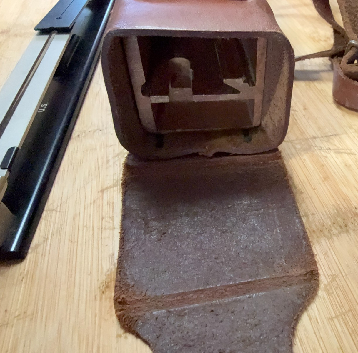 Vintage DIETZGEN US GEOLOGICAL Survey Plane Table Alidade + Compass Leather Case