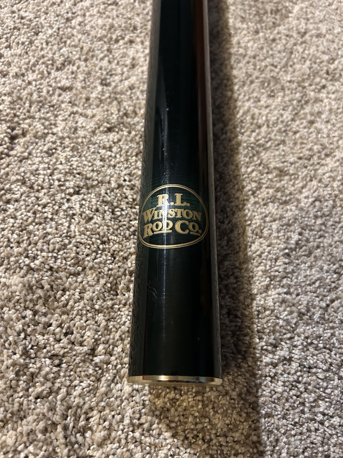 R.L. Winston Rod Co. TUBE And SOCK ONLY Green Metal Case 9’. 6” 6wt Fly Rod