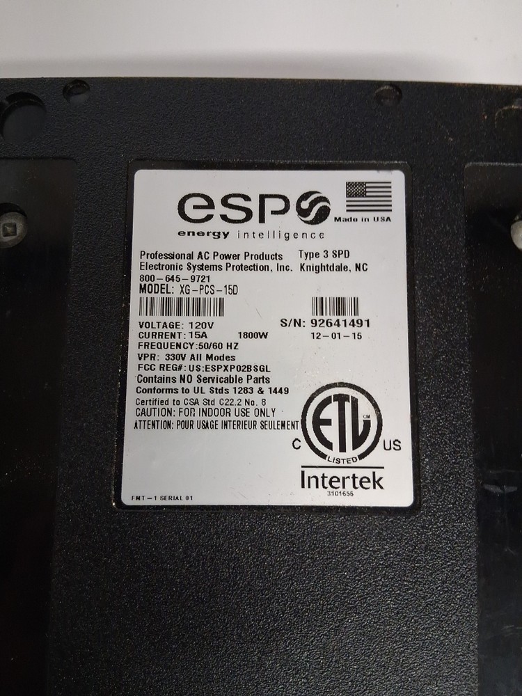 ESP Energy Intelligence XG-PCS-15D NextGen PCS Power Conditioning System