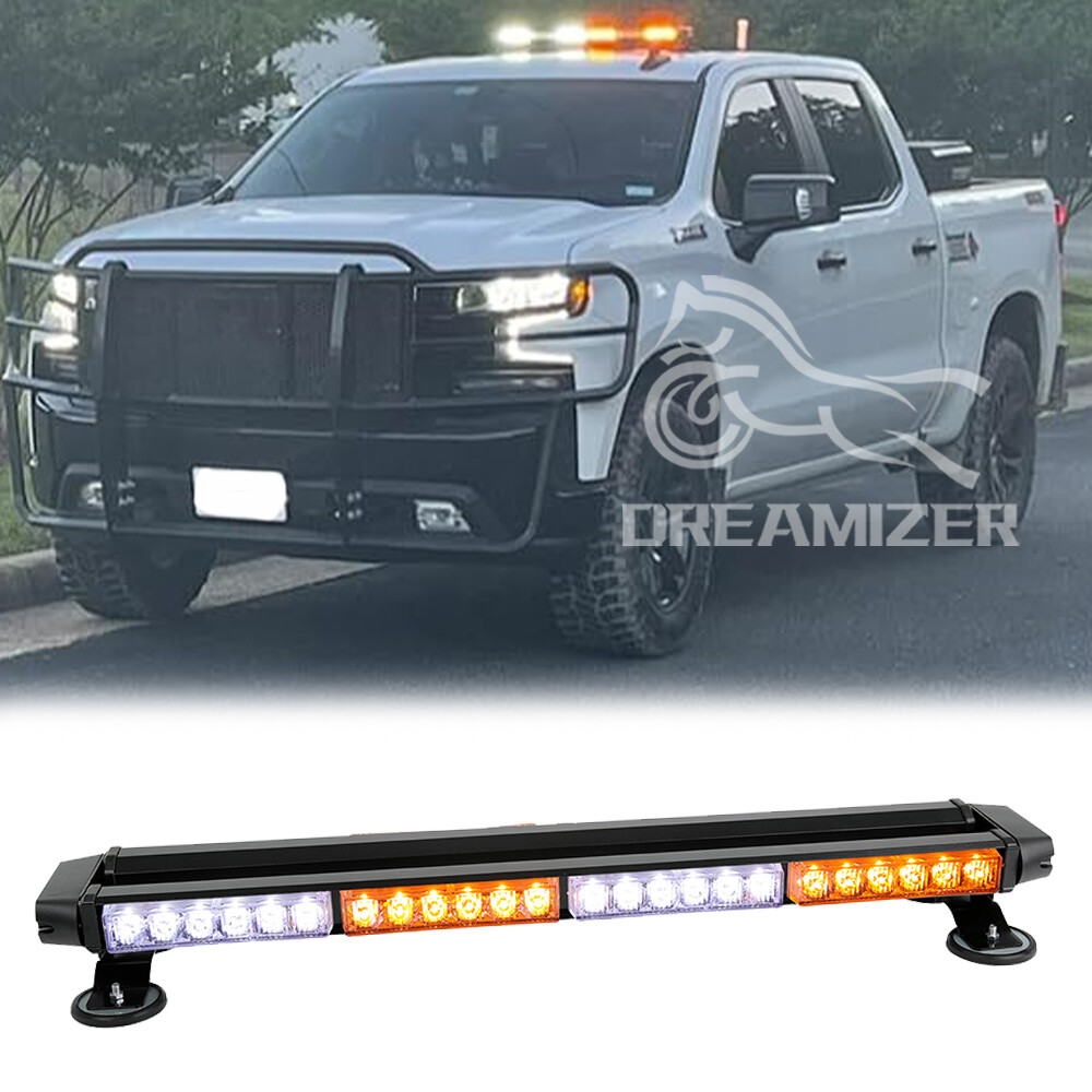 For Chevy Silverado 1500 2500 54LED Strobe Light Bar Rooftop Double Side Warning