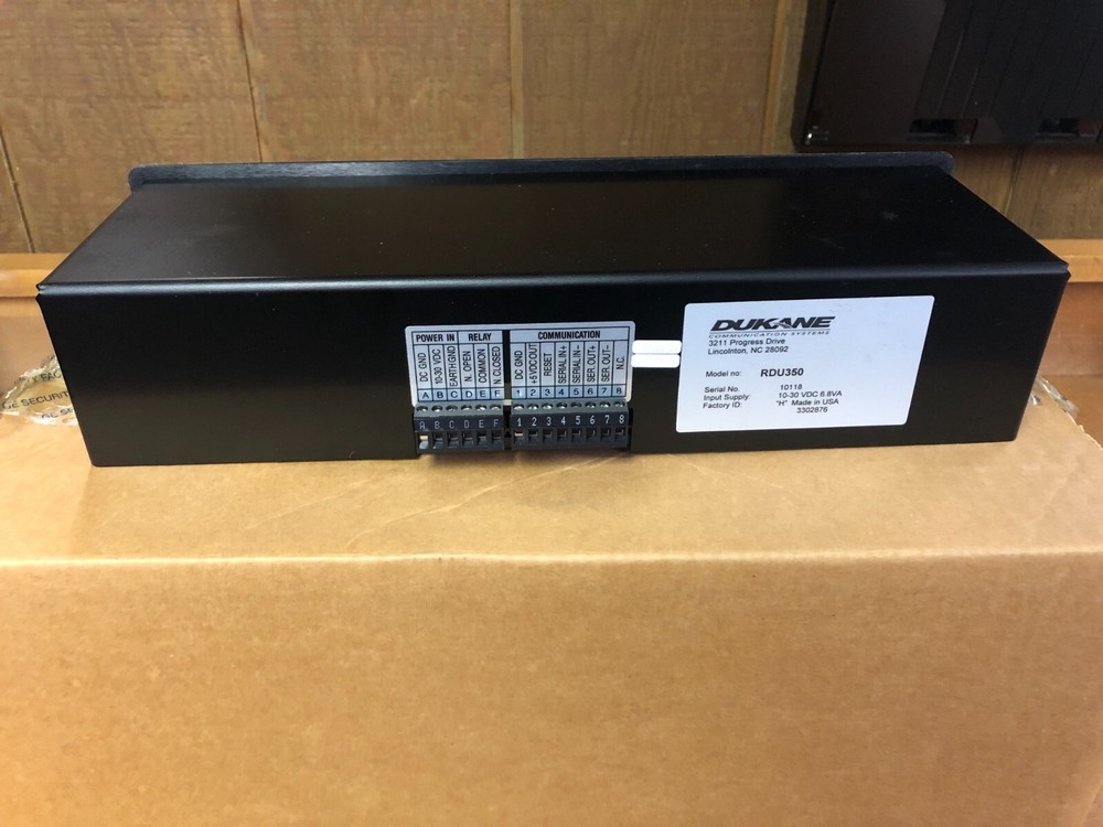 Dukane RDU350 & RDU-01 Starcall Remote Display Unit & Back Box
