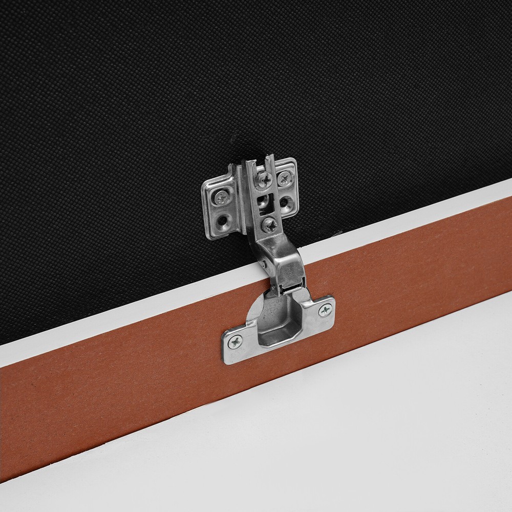 Space-Saving Triple-Fold Shoe Rack with Bench, Warm White, Entryway Storage