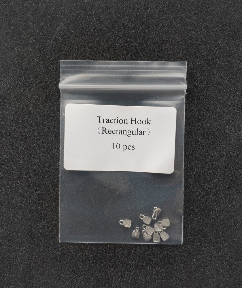 100pc Dental Orthodontic Lingual Button Traction Hook Round/Rectanglar Mesh Base