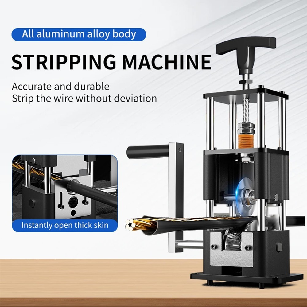 Copper Wire Stripping Machine, Adjustable 0.04” to 1”, Includes 2 Re