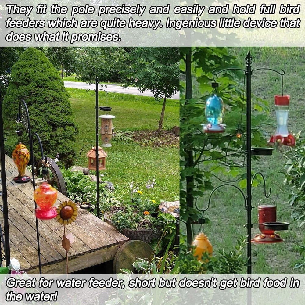 2 PCS Wrap Hooks Bird Feeder Pole Attachment Extra Feeder Arm Addition Pole H...