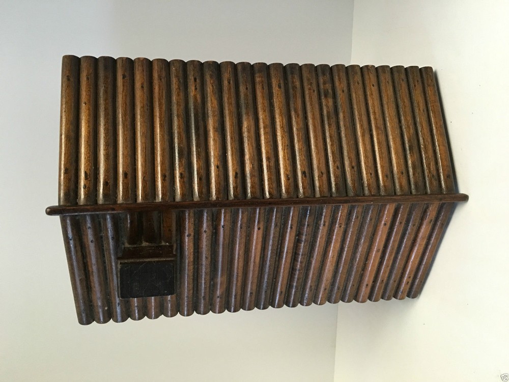 Figural Log Cabin Cigar Box