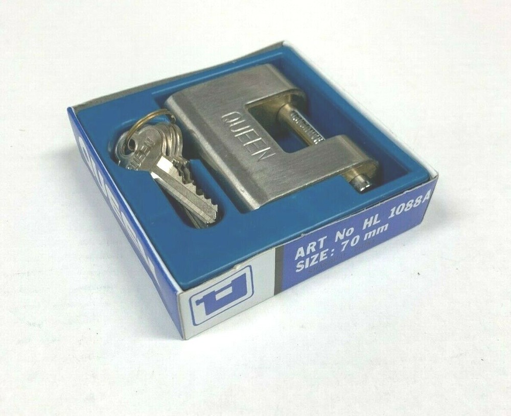 QUEEN 70 mm ( 2-3/4") MONOBLOCK PADLOCK - PROTECTED SHACKLE-KEYED DIFFER 1088A