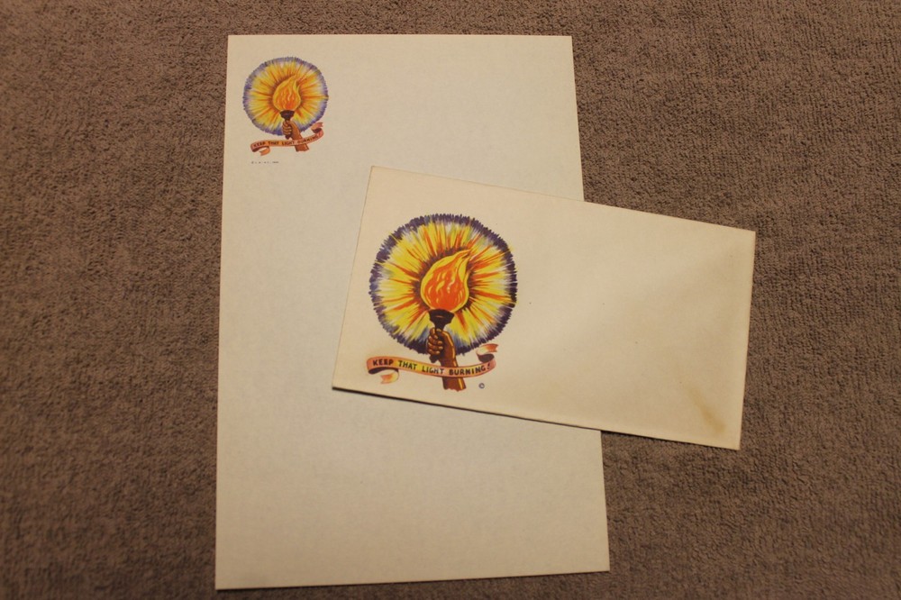 Original WW2 U.S. Home Front Patriotic Letter Head and Matching Envelope Set