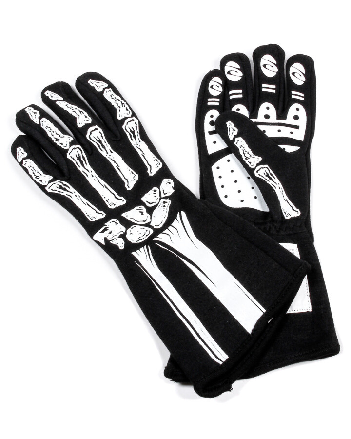 RJS SAFETY #600080133 Single Layer White Skeleton Gloves Medium