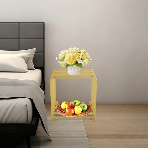 Iron Multi-Purpose Square Side Table Side Table Square Cage End Table
