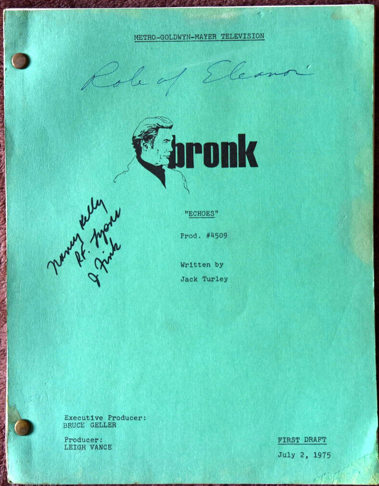 1975 Bronk (Echoes) Original First Draft Script Screenplay