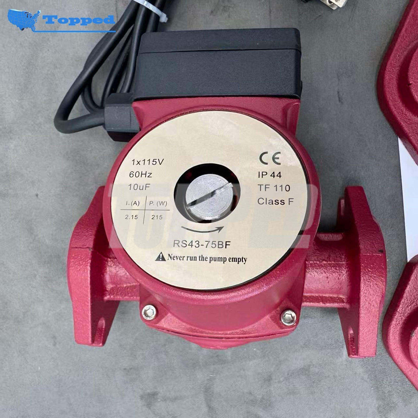 UP43-75BF Bronze Circulator Pump for Grundfos 115V 1-Speed 40.9GPM 1-1/2"Flange