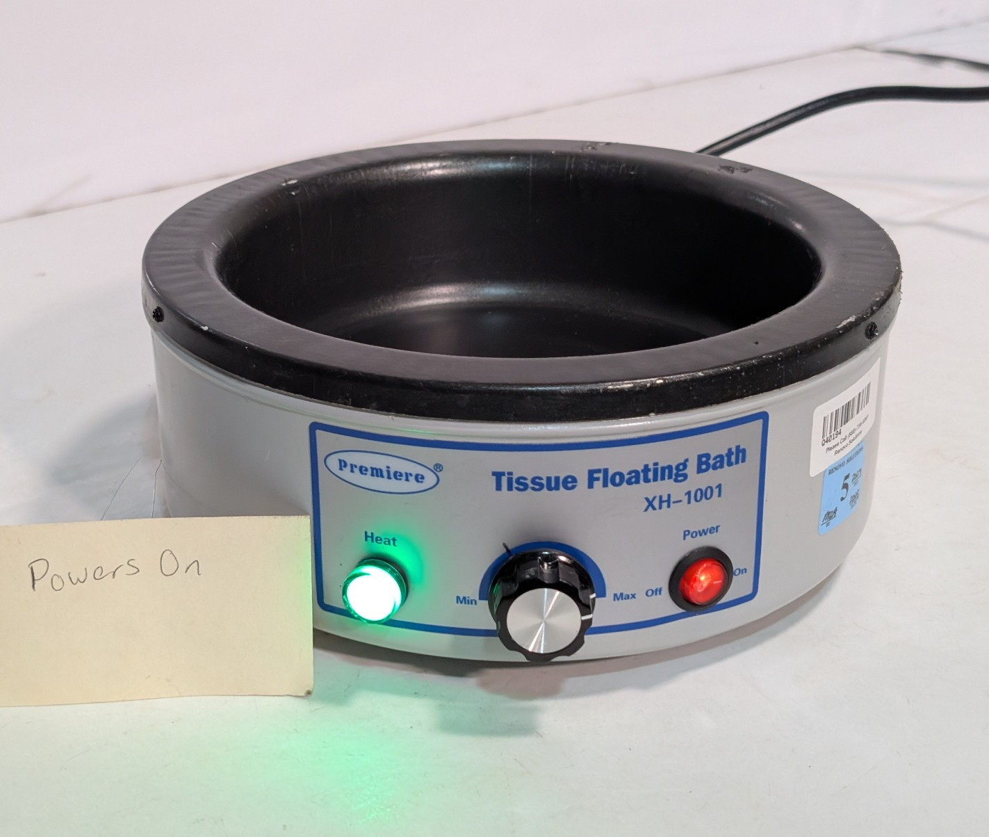 Premiere XH-1001 Round Laboratory Tissue Floating Bath, 110V, 60Hz, No Lid