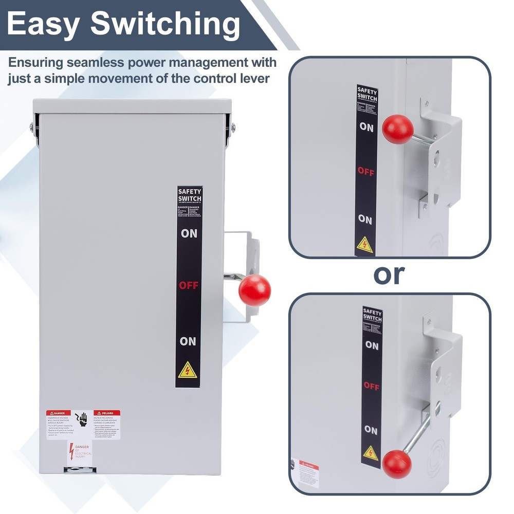 100A Generator Transfer Switch, 24000W Universal Double Throw Safety Switch, ...