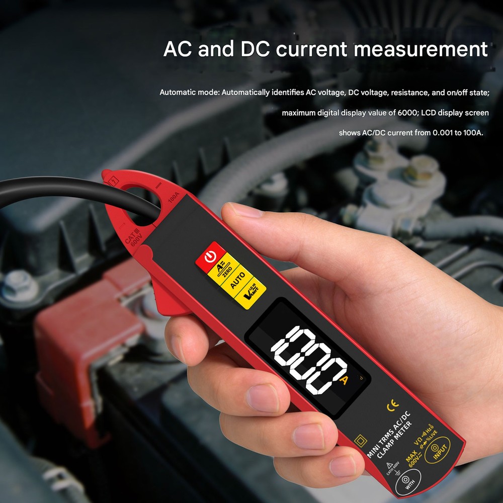 BSIDE UX1 Mini Clamp Meter Digital AC DC Current Voltage Temperature MultimeteCb