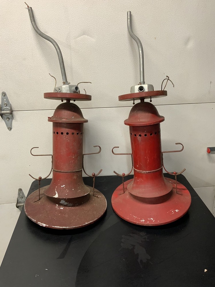 antique fire station hanging light