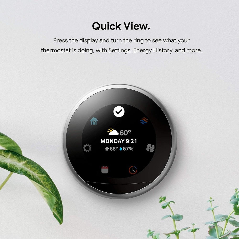 Google Nest Learning Thermostat - 3rd Gen - Programmable Smart Thermostat